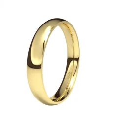 Alianza de Boda "Almendrada" de Oro Amarillo Brillo 18 Quilates 3,5 mm
