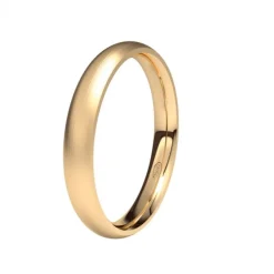 Alianza de Boda "Almendrada" de Oro Rosa Satinado 18 Quilates 3 mm