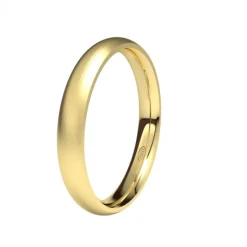 Alianza de Boda "Almendrada" de Oro Amarillo Satinado 18 Quilates 3 mm
