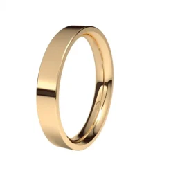 Alianza de Boda "Forma D" de Oro Rosa Brillo 18 Quilates 3.5 mm