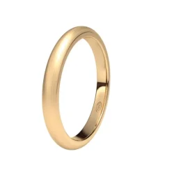 Alianza de Boda "Media Caña" de Oro Rosa Satinado 18 Quilates 2.5 mm