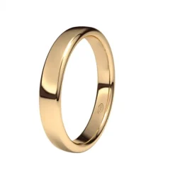 Alianza de Boda "Oval" de Oro Rosa Brillo 18 Quilates 3.5 mm
