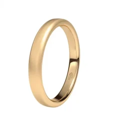 Alianza de Boda "Oval" de Oro Rosa Satinado  18 Quilates 3.5 mm