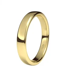 Alianza de Boda "Oval" de Oro Amarillo Brillo 18 Quilates 3.5 mm