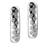 Aros de oro blanco con pavé de diamantes