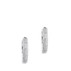 Aros de oro blanco con pavé de diamantes (2 cm)