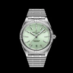 Breitling Chronomat 36 mm Esfera Verde Acero y Diamantes Automatic