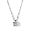 Colgante de oro blanco con diamante en 4 garras 0.23 quilates