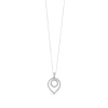 Colgante de oro blanco con diamantes estilo pera