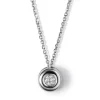 Colgante de oro blanco con diamante en chatón 0.19 quilates