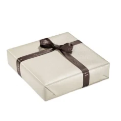 Colgante de oro blanco con zafiro oval y orla de diamantes