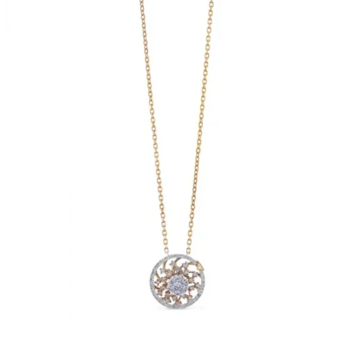 Colgante "Galaxy-Hypnose" de oro blanco y oro rosa con diamantes