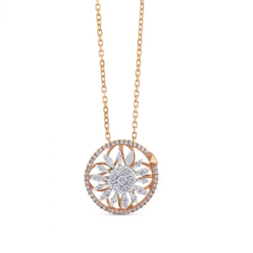 Colgante "Hypnose" de oro blanco y oro rosa con diamantes