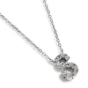 Colgante letra "S" de oro blanco con diamantes