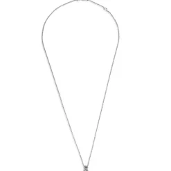Colgante letra "S" de oro blanco con diamantes