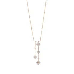 Colgante "Pensamiento" de oro rosa con diamantes