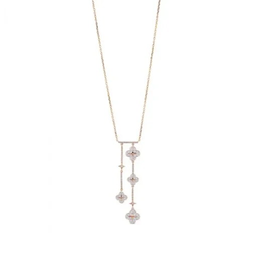 Colgante "Pensamiento" de oro rosa con diamantes