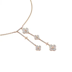 Colgante "Pensamiento" de oro rosa con diamantes