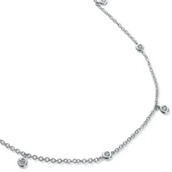Colgante "Shiny Drops" oro blanco con 3 diamantes al aire en chatón