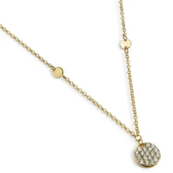 Colgante "Zíngara" de oro amarillo con monedas y círculo de diamantes