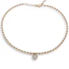 Gargantilla choker "Bubbles" de oro rosa con círculo de diamantes