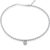 Gargantilla choker "Bubbles" de oro blanco con círculo de diamantes