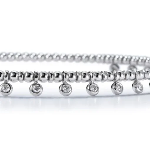 Gargantilla choker "Bubbles" de oro blanco con diamantes