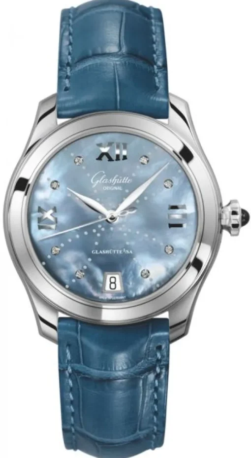 Glasütte Original Lady Serenade esfera azul 36mm