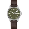 Hamilton Khaki Aviation Pilot Day Date Auto esfera verde con correa 42mm