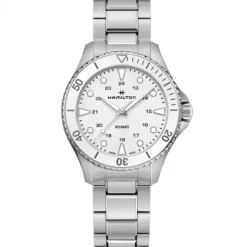 Hamilton Khaki Navy Scuba blanco cuarzo