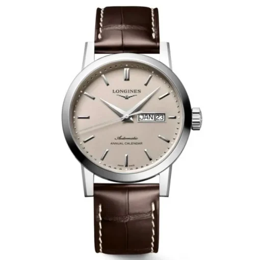 Longines 1832 40mm  acero y piel