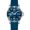 Longines Hydroconquest 43mm caucho azul automático