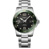 Longines Hydroconquest negro bisel verde 41mm