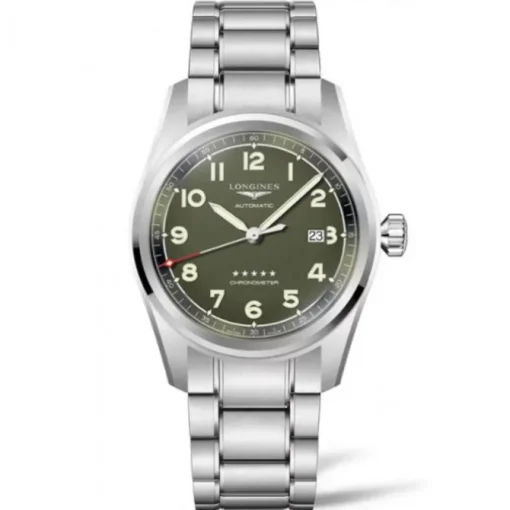 Longines Spirit esfera verde acero 40mm Aut