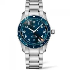 Longines Spirit Zulu Time 42mm Acero Esfera Azul