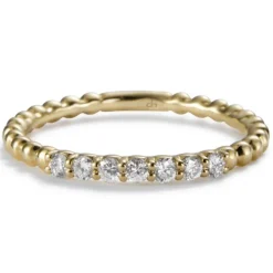 Media alianza "Bubbles" de oro amarillo con diamantes
