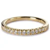 Media alianza de oro amarillo con diamantes en garra 0.18 quilates