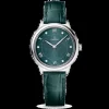 OMEGA De Ville Prestige 30 mm Acero Esfera Verde y Brillantes
