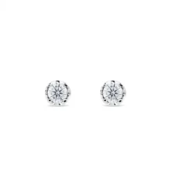 Pendientes de diamantes en oro blanco con 4 garras de 1,02 quilates