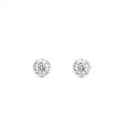 Pendientes de diamantes en oro blanco con 4 garras de 0,87 quilates