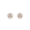 Pendientes de diamantes en oro rosa con orla de pavé de diamantes de 0,35 quilates