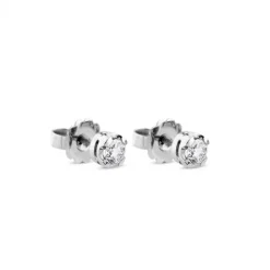 Pendientes de diamantes en oro blanco con 4 garras de 1,02 quilates