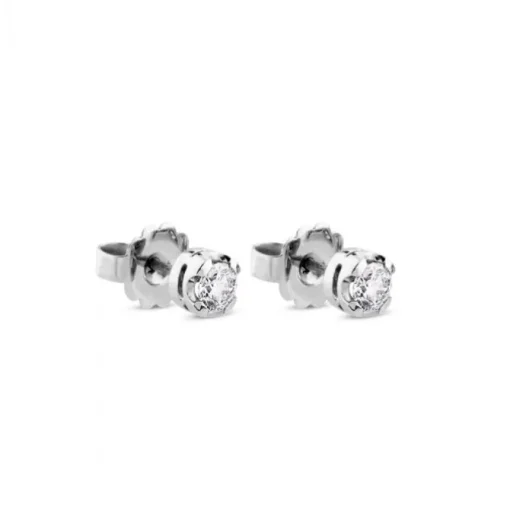 Pendientes de diamantes en oro blanco con 4 garras de 1,02 quilates