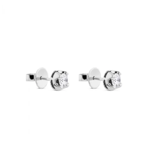 Pendientes de diamantes en oro blanco con 4 garras de 0,87 quilates