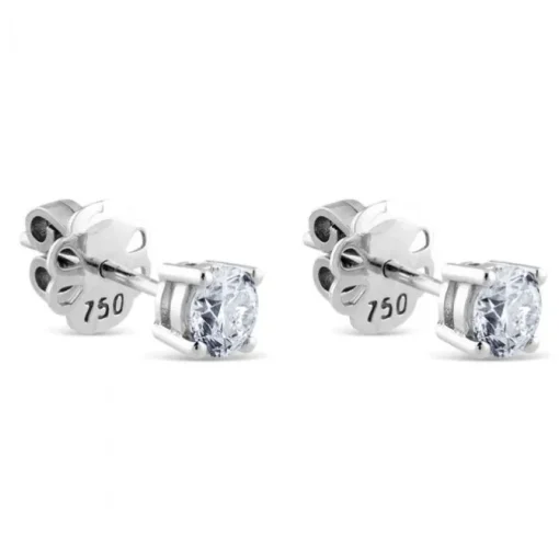 Pendientes de diamantes en oro blanco con 4 garras de 0,82 quilates