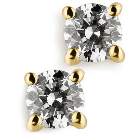 Pendientes de oro amarillo y diamantes
