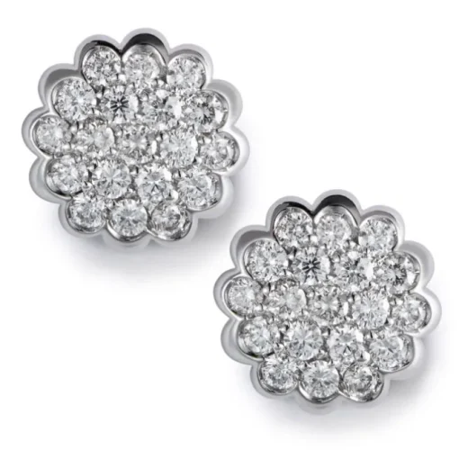 Pendientes de oro blanco con diamantes