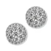 Pendientes desmontables de oro blanco con diamantes
