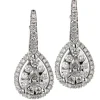 Pendientes lágrima de oro blanco con diamantes