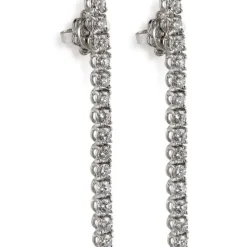Pendientes riviere de oro blanco con diamantes